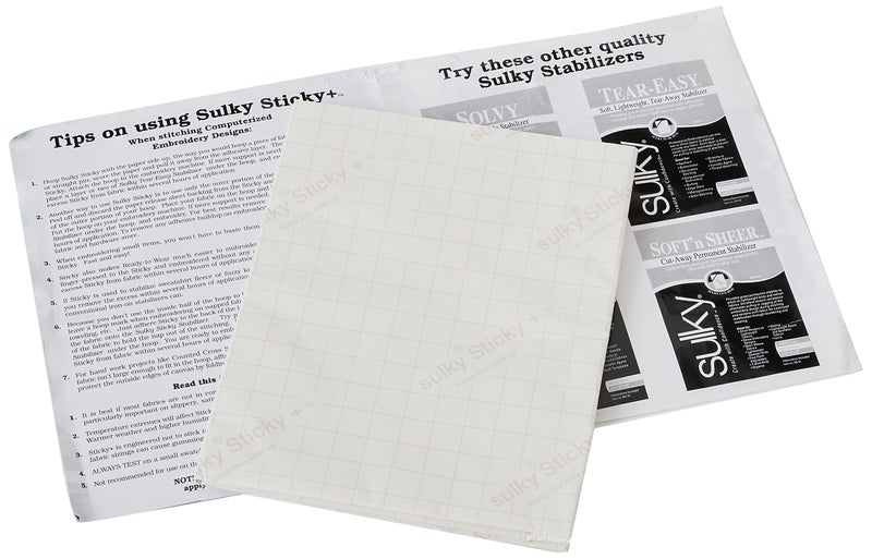 Sulky 551-01 Sticky Self, 22.5-Inch by 36-Inch, Adhesive Tear/Away Stabilizer, Transparent - Image 3